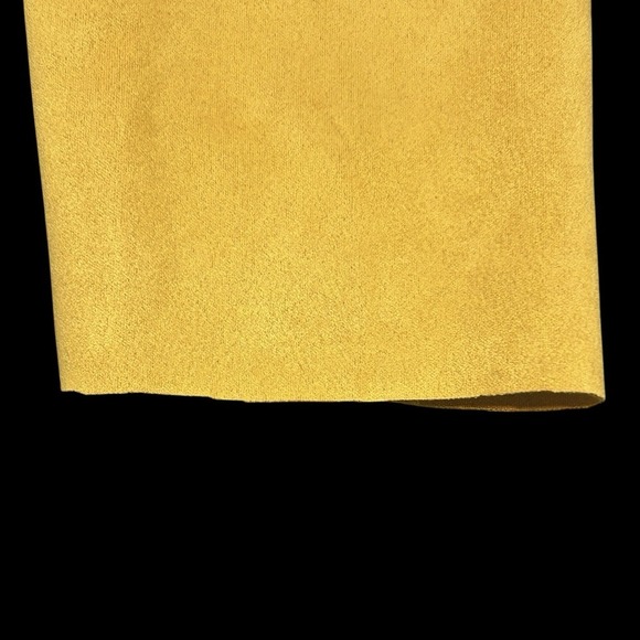 Premise Jacket Women's Large Golden Vegan Suede Faux Leather Open Front Pockets - Picture 4 of 9